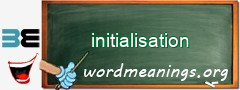 WordMeaning blackboard for initialisation